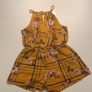 Yellow Floral Romper